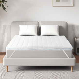 EGO HOME Matratzentopper 140x200 cm, 7 Zonen Matratze Topper mit Schaumstoff, Öko-TEX Zertifiziert, 140x200 cm Matratzenauflage für Boxspringbett Bett Schlafsofa