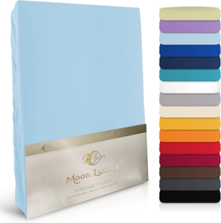MOON Heimtextilien Spannbettlaken MOON-Luxury Spannbettlaken Jersey Stretch 230g/m², 97% Mako-Baumwolle 3% Elastan