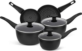 PRESTIGE 11679 Thermo Smart Induction Non-Stick 5 Piece Saucepan and Frying pan Antihaft-Kochgeschirr-Set, aluminium