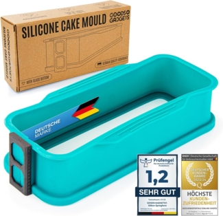 Goods+Gadgets Backform Silikon Springform, Antihaftbeschichtete Kuchen-Form & Glasboden