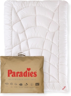 Paradies Kunstfaserbettdecke Runa Bio, Füllung: 100% Polyester, Bezug: 100% Bio-Baumwolle (kbA), extra voluminöse, kuschelige & warme Winterdecke, vegane Daunendecke