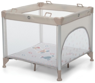 Foppapedretti Faltbares Laufgitter Jubox, für Kinder von der Geburt bis 36 Monate, tragbar mit Tasche, gepolsterte Matte, geschützte Ecken mit Bezug, 93 x 93 x 78 cm, Circus
