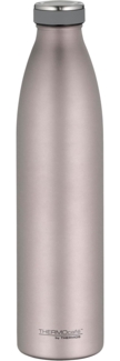 THERMOcafé by THERMOS TC BOTTLE rose mat 1,00l, Isolierflasche aus Edelstahl, kohlensäurefest, 12h heiß 24h kalt, Auslaufsicher, für Schule, Unterwegs & Büro