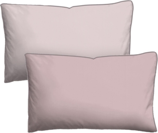 biberna Mako-Satin Bettwäsche 0615211 FEINE STREIFEN, rose, 1x 40x80 cm