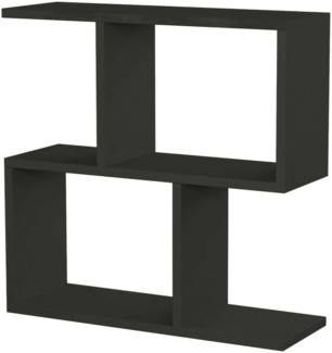 Dmora - Wohnzimmertisch Polyh, Niedriger Wohnzimmertisch, Kaffeeregal, Couchtisch für Sofa, 60x20h60 cm, Anthrazit