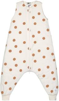 LÄSSIG Schlaf Jumpsuit Sleeping Jumper Baby Schlafsack 2022 (1-2 Jahr 80cm fit 86-92, Big Dots Milky)