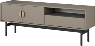 Selsey TV Schrank Board Sideboard Fernsehtisch Fernsehschrank 154 cm Schublade Fach Beige Stoon