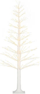 HOMCOM LED Baum 150 cm mit 600 LED, LED für Weihnachten, Geburtstag, Hochzeit, Lichtfunktion, LED, Warmweiß, Indoor und Outdoor Weiß