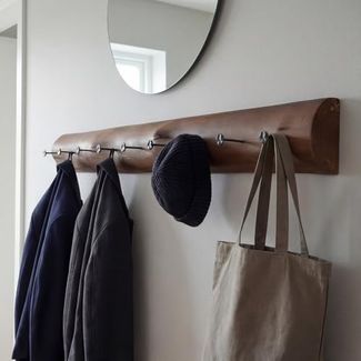 Licht-Erlebnisse Wandgarderobe DALIKA (1 St), Hakenleiste 100 cm Treibholz Handarbeit