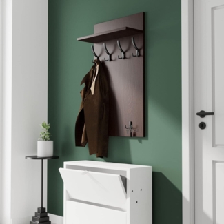 AKKE Garderobenhalter, MAXI Große Garderobe Schwarze Haken 2mm PVC Kantenumleimung