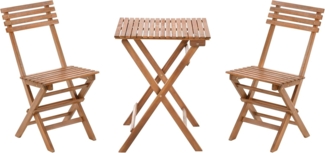 Bistro Set klappbar SOLAROLO zertifiziertes Akazienholz Braun