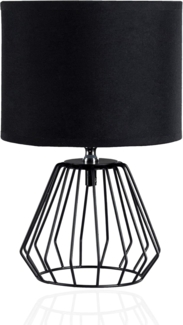 Pauleen Tischleuchte Shiny Diamond max20W 230V Stoffschirm, Schwarz, Draht, ohne Leuchtmittel, E27, Stoffschirm, Schwarz, Draht