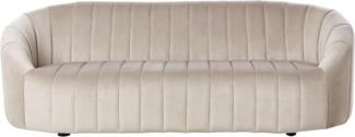 Sofa MALUNG Samtstoff Beige 3-Sitzer