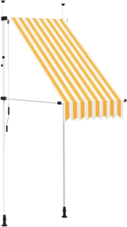 vidaXL Markise Einziehbar Handbetrieben 100 cm Orange/Weiß Gestreift 145831
