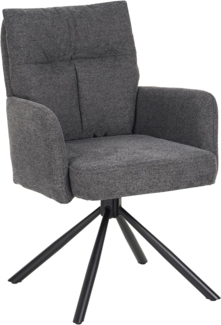 HTI-Living Drehstuhl Drehstuhl Kyra Anthrazit (Stück, 1 St), Esszimmerstuhl Schreibtischstuhl Auto-Return