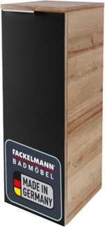 Fackelmann B.BRILLANT Midischrank, 30 cm breit, Anthrazit Glas/Braun hell