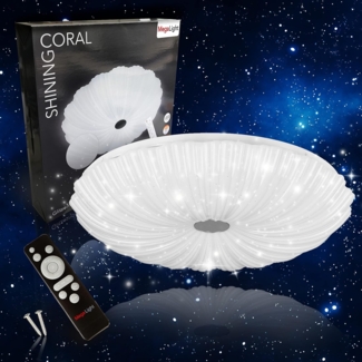 MegaLight LED Deckenleuchte Shining Coral Sternenglanzleuchte, Ø 49cm, 24W