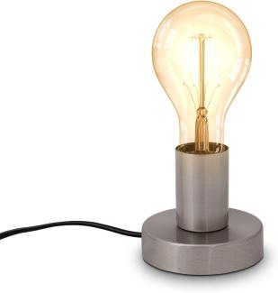 Retro Tischlampe Vintage Tischleuchte Wohnraum Flur Edison E27 matt-nickel