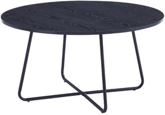 HOME DELUXE Couchtisch Rund NOVARA - 88 x 47 cm Dark Oak