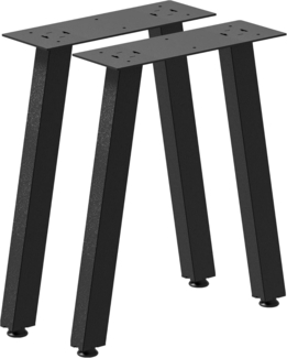 Tischgestell Mariager 2er-Set Stahl 40x37,5 cm Schwarz [en. casa]