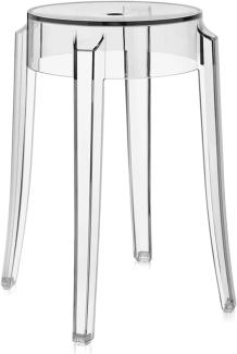 Kartell Charles Ghost, Hocker Small, H. 46 cm, Glasklar, 2er-Satz