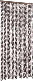 vidaXL Insektenschutz-Vorhang Braun und Weiß 100x220 cm Chenille 325453