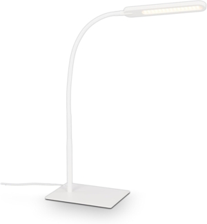 BRILONER Leuchten - LED Tischleuchte, Tischlampe mit Touchfunktion, in Stufen dimmbar, Farbtemperatursteuerung, Bürolampe 6,5 Watt, 600 Lumen, Weiß, 230x165 max. 950mm (LxBxH), 7389-016