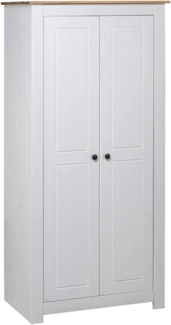 vidaXL Kleiderschrank Weiß 80×50×171,5 cm Kiefer Massiv Panama Serie 282666