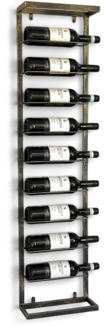 DanDiBo Weinregal Wand Metall Schwarz 240403 Flaschenregal Schmal Wandmontage Wine Rack Weinflaschenhalter Weinhalter Flaschenhalter