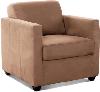 Cavadore Sessel Camerus mit Federkern / Polstersessel im trendigem Design / 78 x 80 x 83 / Mikrofaser: macciato