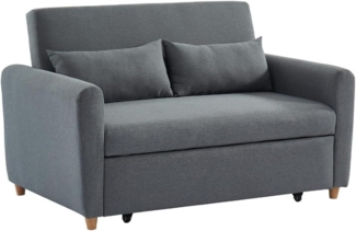 Schlafsofa 2-Sitzer AYLA - Stoff - Grau