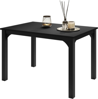 Esstisch Fagab 120 (Farbe: Schwarz / Schwarz)