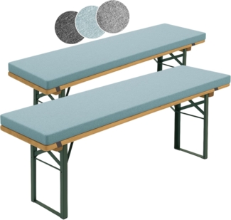 sleepling Bankauflage Bierbankauflage, (2 St, 2 Auflagen), mit elastischen Schlaufen für optimalen Sitz, strapazierfähig, bequem