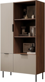 Vitrine Aocale 04 (Farbe: Nuss Warmia / Cashmere)