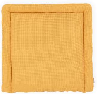 KraftKids Wickelauflage in Waffel Piqué mustard, Wickelunterlage 60x70 cm (BxT), Wickelkissen