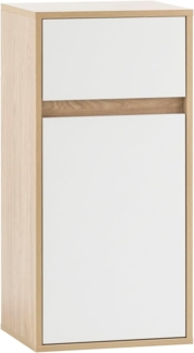 Schildmeyer Highboard Mali 152762, Eiche hell Dekor/mattweiß