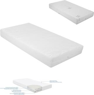 Kikkaboo Babybett Matratze Air Sense 120 x 60 x 14 cm Bezug abnehmbar, 3D Schaum weiß