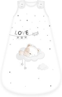 Herding Baby Best Baby-Schlafsack Sleeping Little Bear, Bär-Motiv, 90x45 cm, Seitlich umlaufender Reißverschluss und Druckknöpfe