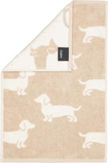 Cawö Handtücher Dogs natur beige|Gästetuch 30x50 cm