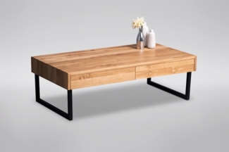 M2 Kollektion Couchtisch Linz in Wildeiche massiv, B/H/T = 110 x 35 x 60 cm