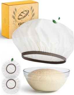 Krustenzauber Backmatte Zubehör - Brotschlingen, Schneebesen, Backmatte, Teig Reinigungstücher, 2x Abdeckhaube