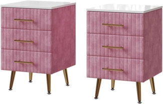 Nachttisch Velia Rosa 2er Set Vicco