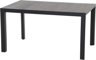 Silva Dining Tisch 140x90 anthrazit / washed grauey