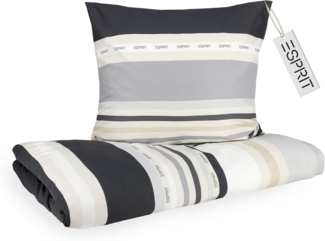 Esprit Bettwäsche SALMLO Bettwäsche, Baumwolle, 1 teilig, 155x220 cm in Anthrazit