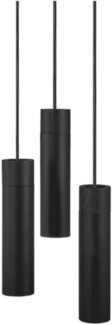 Nordlux Moderne Pendelleuchten Tilo - 3 Breite 22 Cm Schwarz 3-flammig Zylinderförmig, Schwarz, Metall, 2010473003
