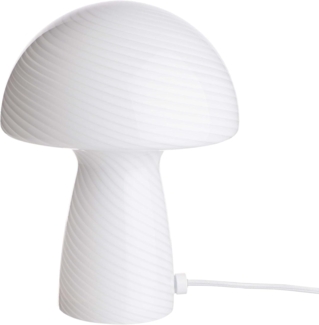 BUTLERS Tischleuchte in Pilzform – Fungi Town – Pilz-Tischlampe aus Glas | Deko-Leuchte für Wohnzimmer Büro Schlafzimmer | Schreibtischlampe Nachttischlampe mit Kabel und Kippschalter E27