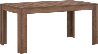 Forte Savona moderner Esstisch 160, ausziehbar, Esszimmer, Wohnzimmertisch, Holzwerkstoff, Edeleiche Holzdekor, 160 cm breit x 78,2 cm hoch x 90 cm tief