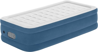 Bestway AlwayzAire Single-Luftbett mit integrierter Doppelpumpe, 191 x 97 x 46 cm, 1 Person, Bis 150 kg, Vinyl, USB-Anschluss, Nachtlicht, DEKRA-geprüft, Aufbewahrungstasche und Reparaturflicken