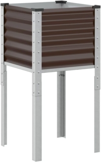 vidaXL Garten-Pflanzgefäß Braun 45 x 45 x 88 cm Stahl 4008965