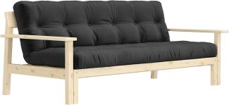 Schlafsofa UNWIND - Matratze Dark Grey / Gestell Natur - Karup Design